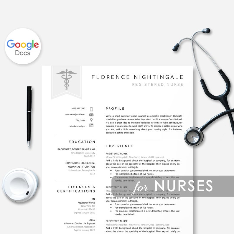 Nurse Google Docs Resume Template