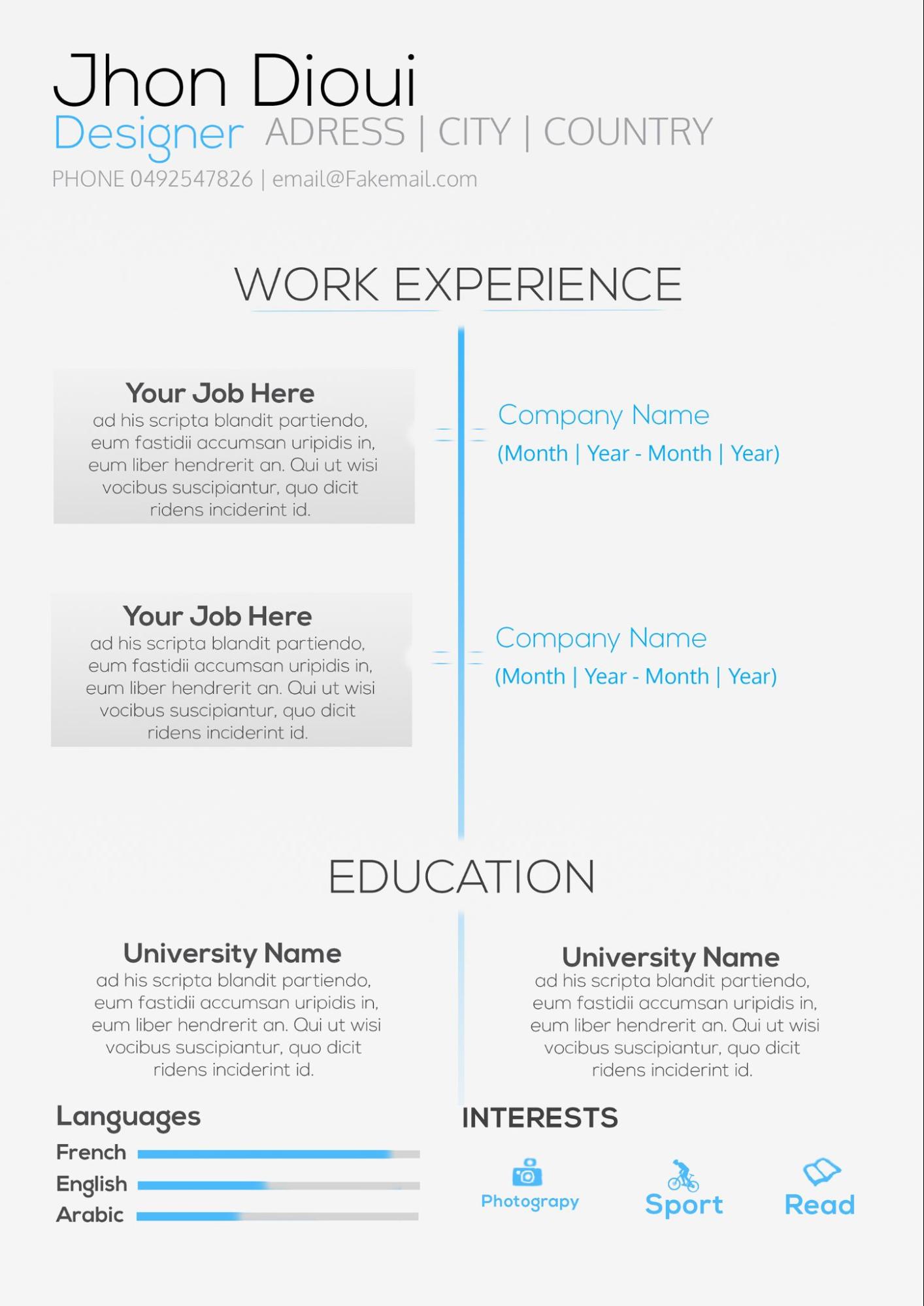 Experience-Oriented Resume Template