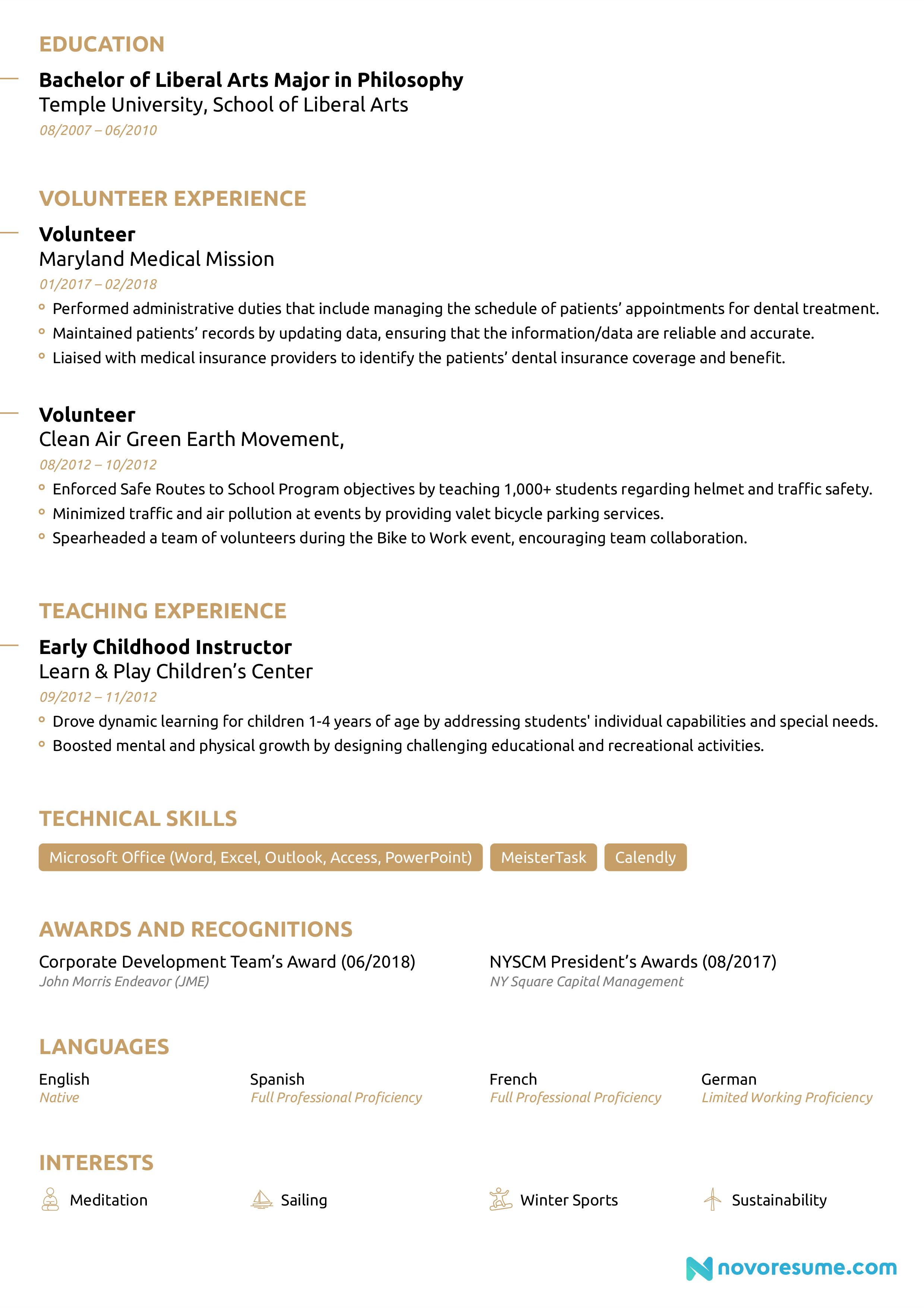 executive assistant resume sample page 2