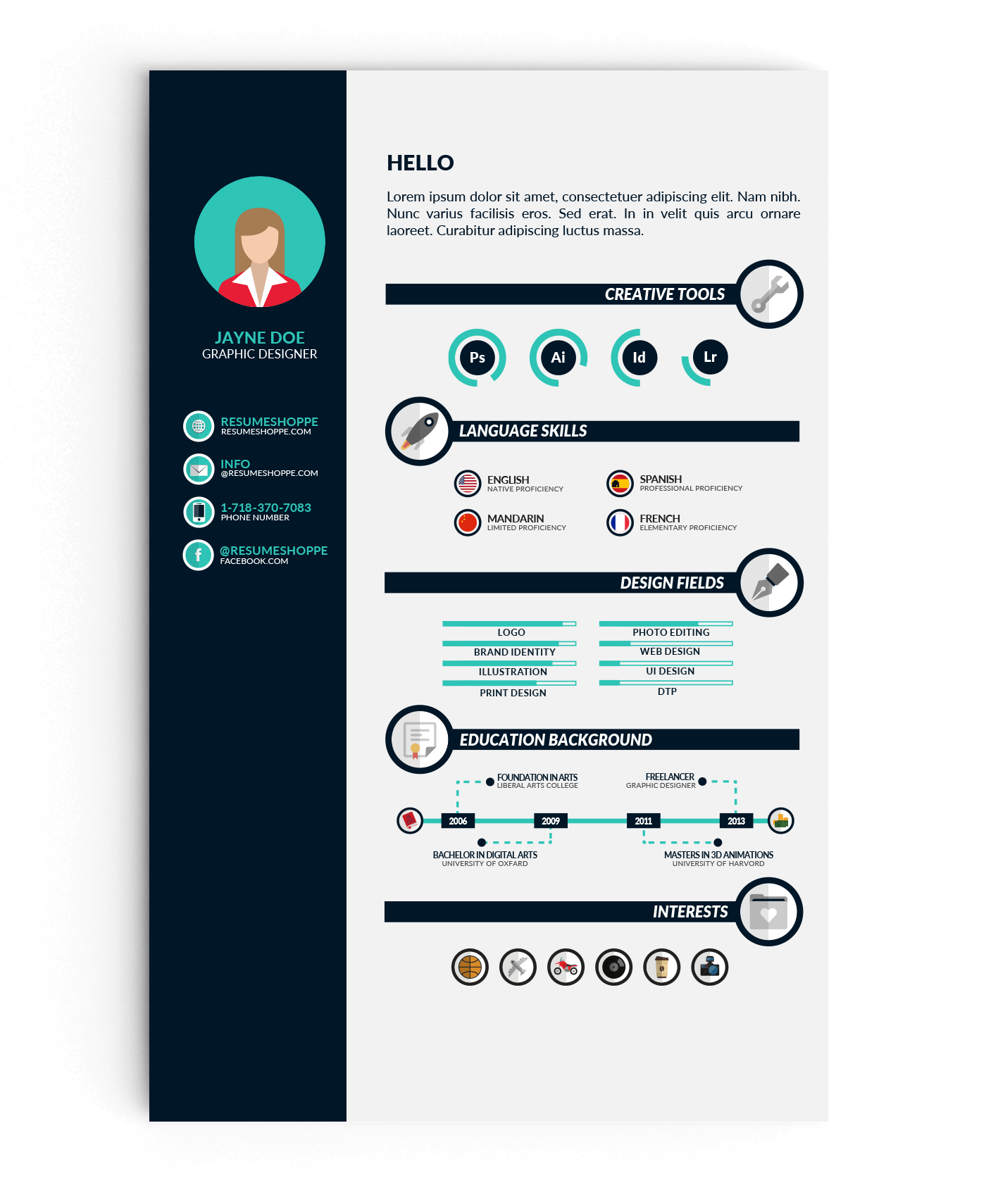 Infographic Modern Resume Template