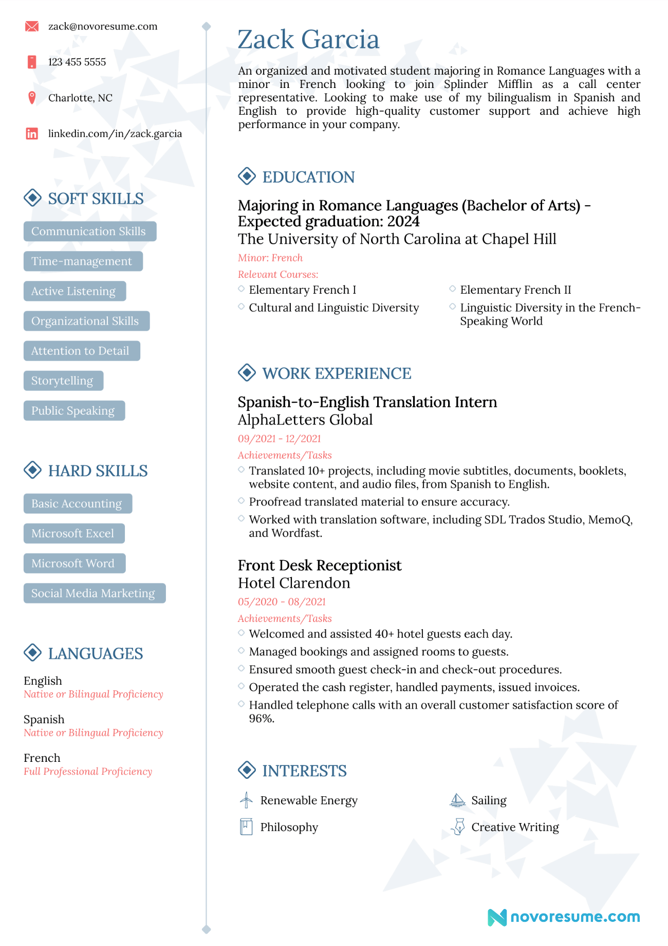 minimalist modern resume