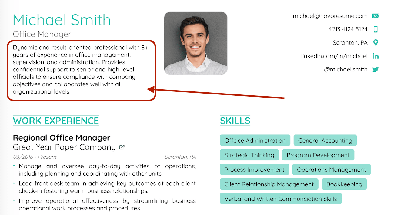 office manager resume summary