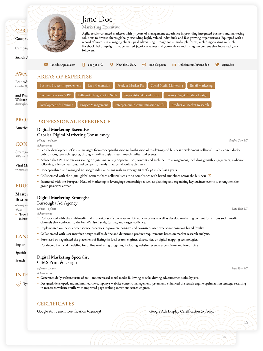 Executive CV Template