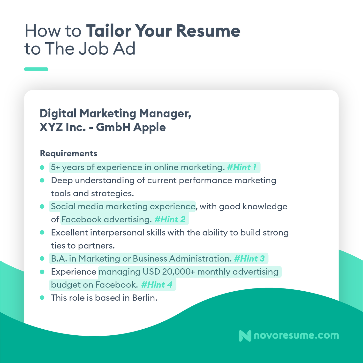 how to tailor a resume to the job ad