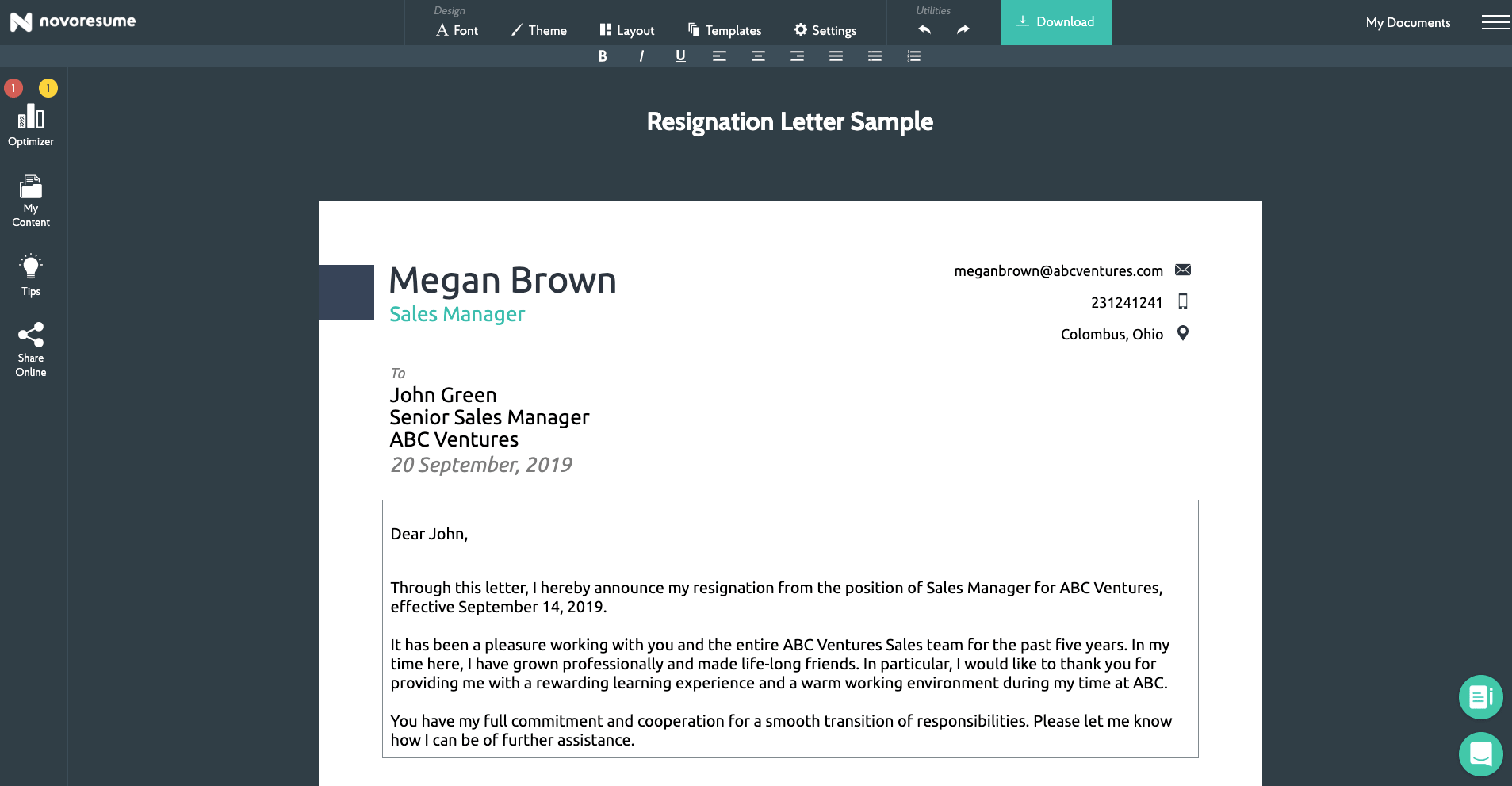 how to write a resignation letter sample