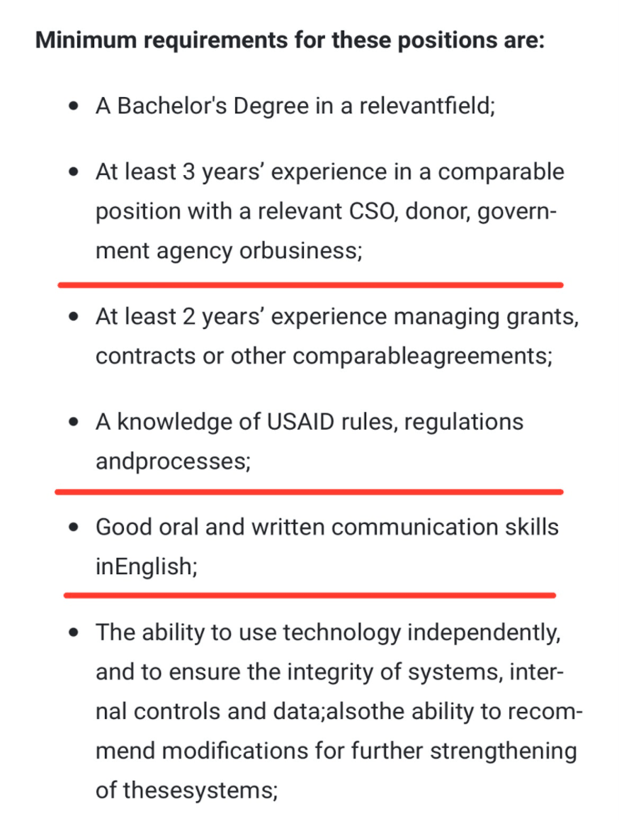 job ad example rejected resume