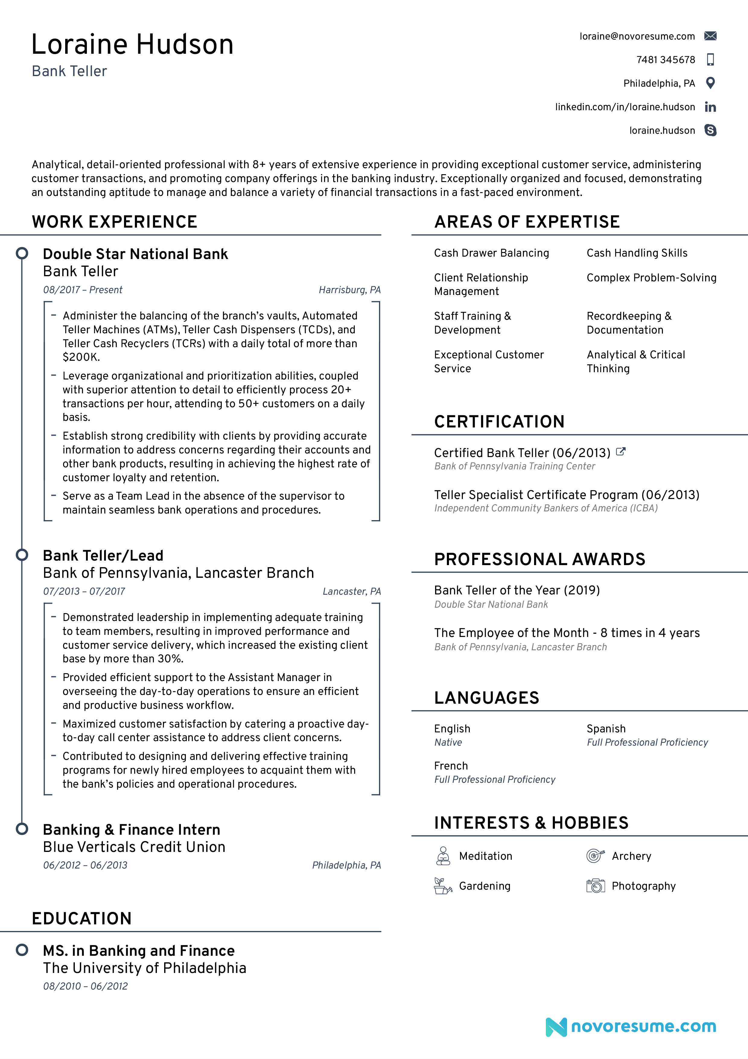 modern cv template