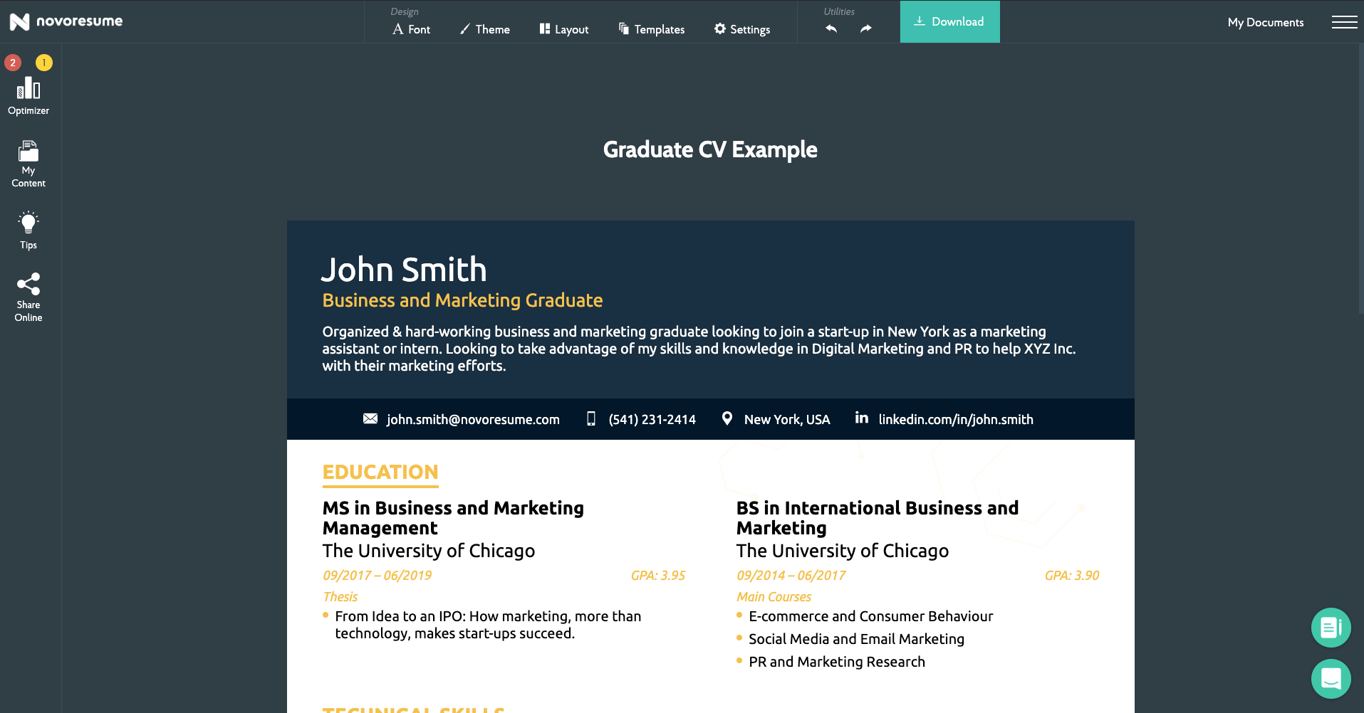 resume builder