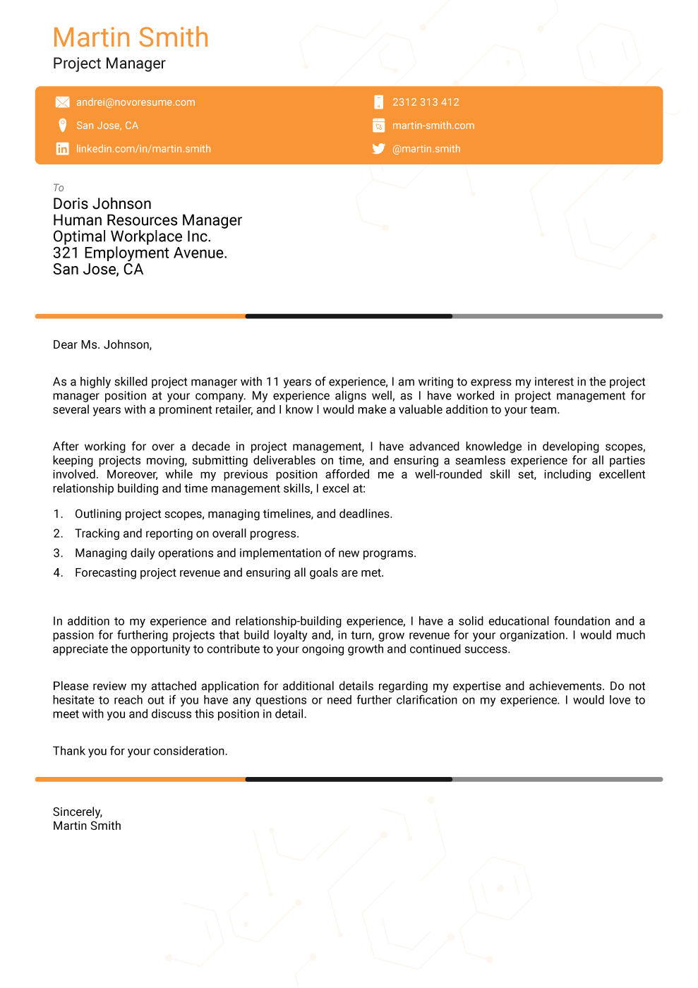 Skill-Based Cover Letter Template
