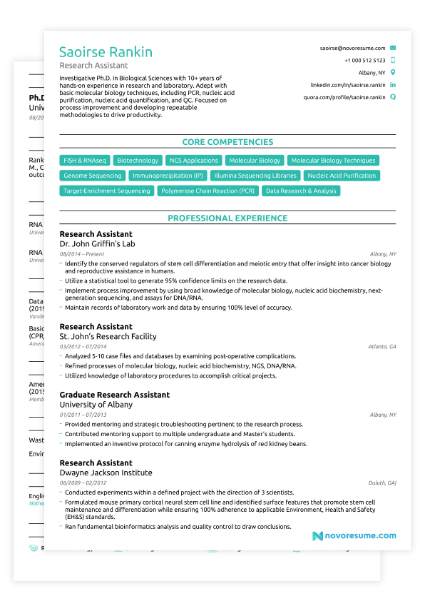 student cv template