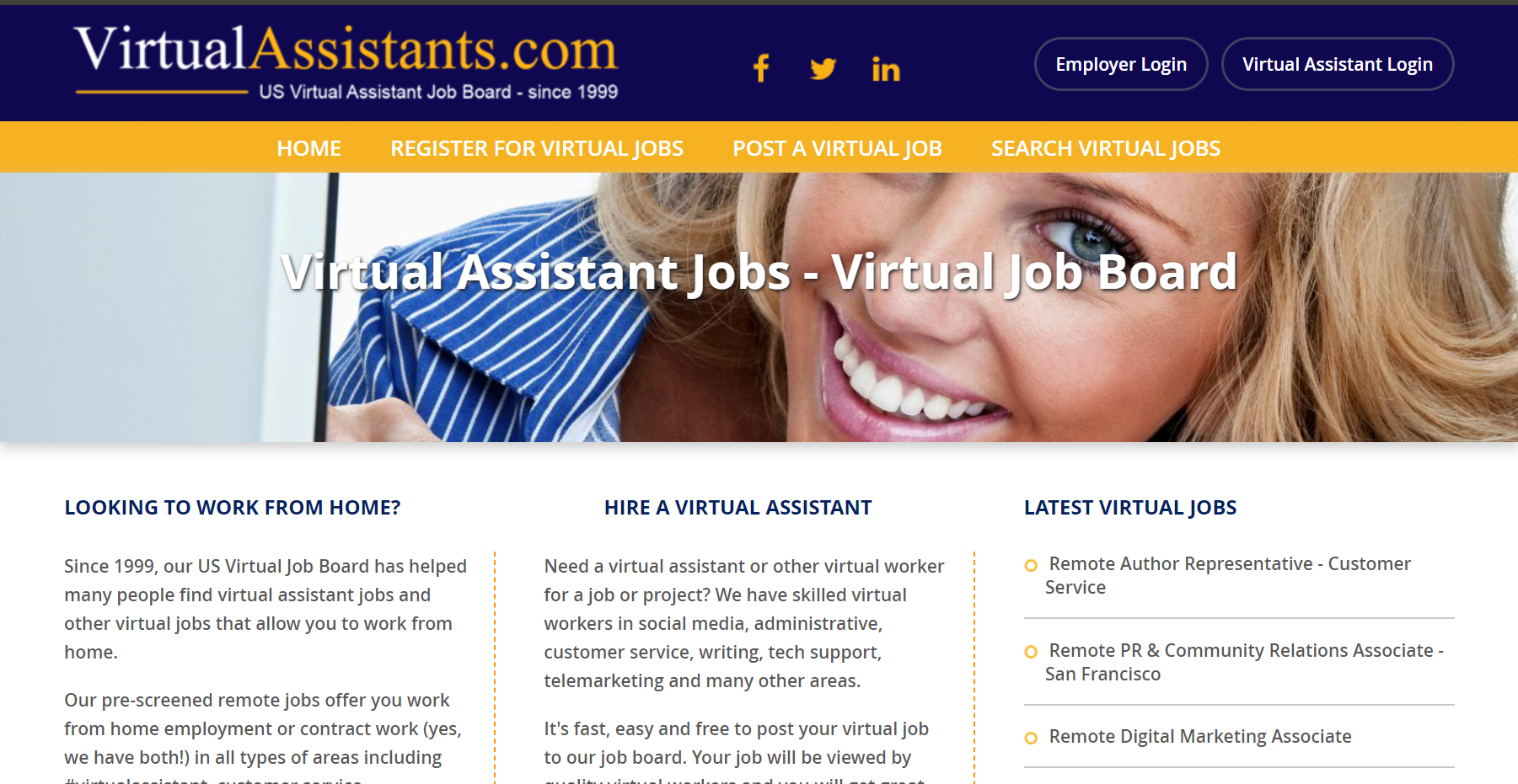 virtual assistants job search